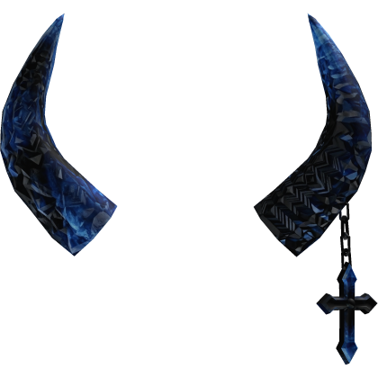 Blue Demon Cross Horns Roblox item