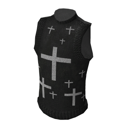 Y2K Black Cross Vest