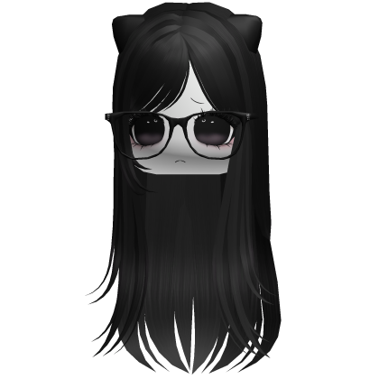 ♡ innocent moe kitty hair black