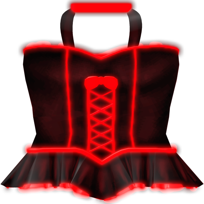 ♡ [ GLOWING ] vamp corset dress red black emissiv