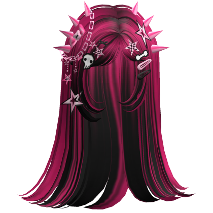 ♡ Scene Spiky Straight Hair (Hot Pink)