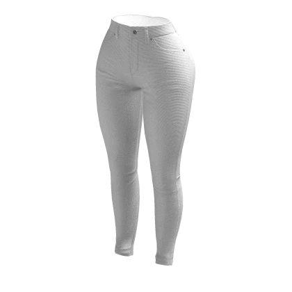 Skinny Jeans White Baddie Denim Ripped 2000s Y2K | Roblox Item