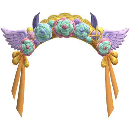 Rainbow Rose Wing Halo