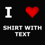 I love shirt with text