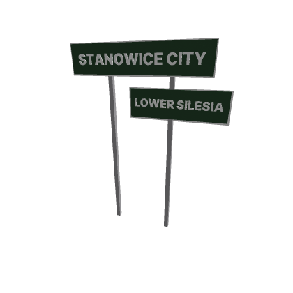 Stanowice city sign