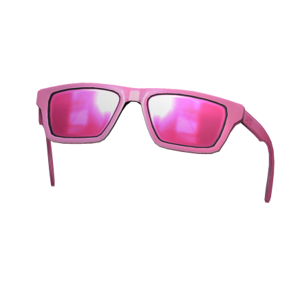 Pink Y2K Raised Tinted Rectangle Shades Glasses