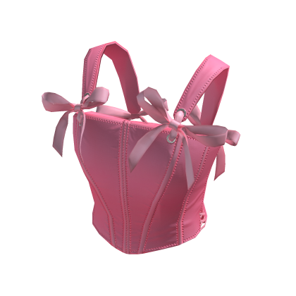 ✨ Coquette Pink Corset w Bows