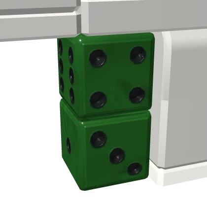 Dice Body R6 | Green Black - Right Leg | Roblox Item - Rolimon's
