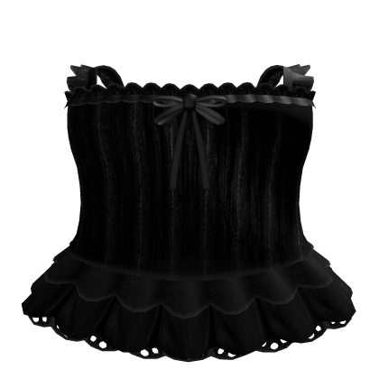 ♡ porcelain doll ruffle dress in black 3.0
