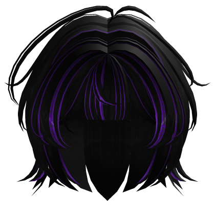 Black and Purple Fluffy Layered Bob Roblox item