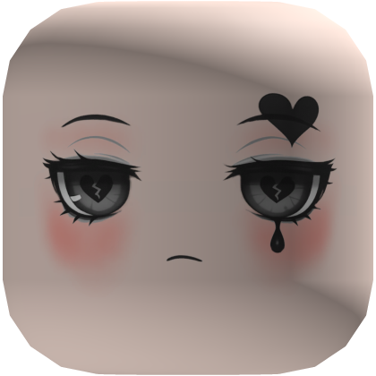 Cute Anime Emo Heart Face Eyes Roblox item