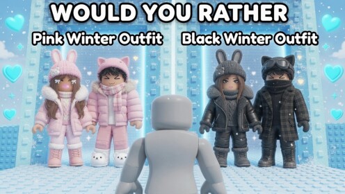 Would You Rather: Winter Boys & Girls Outfit Tower