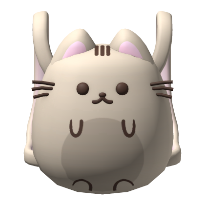 ♡ cute kawaii kitty grey round backpack 3.0 Roblox item
