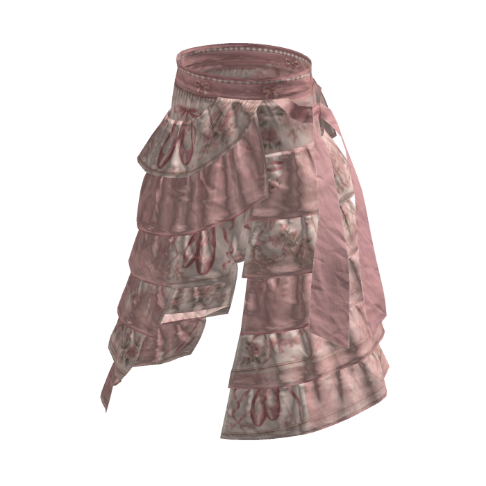 Pink Soft Ballet Floral Layered Pants [PBR]
