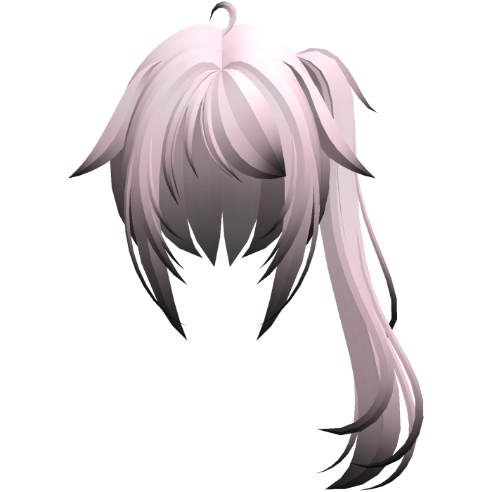 moe vkei emo messy ponytails w tufts pink black