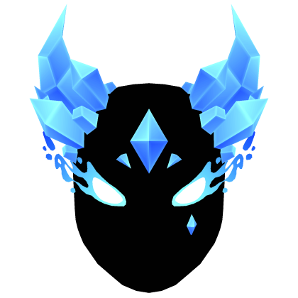 Glowing Mask Of Fire Blue