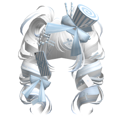 Crazy Curly Magician Pigtails (White) Roblox item