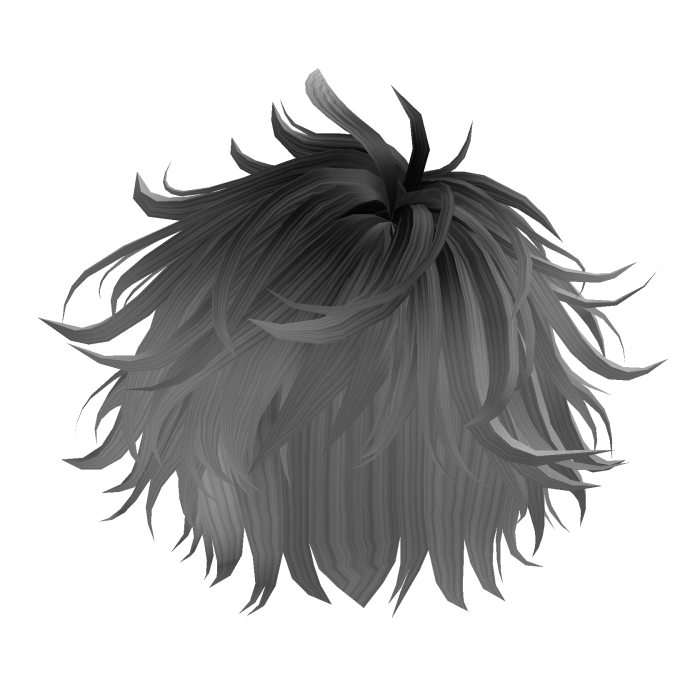 Black & Silver Messy Anime Hair