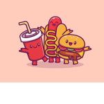 Hot dogs and friends