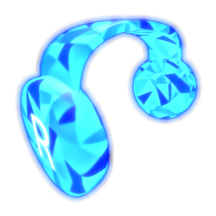 Emissive Blue Sparkle Time Clockwork Headphones