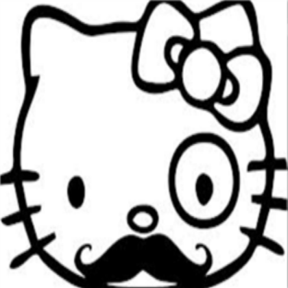 Hello kitty moustache Roblox decal