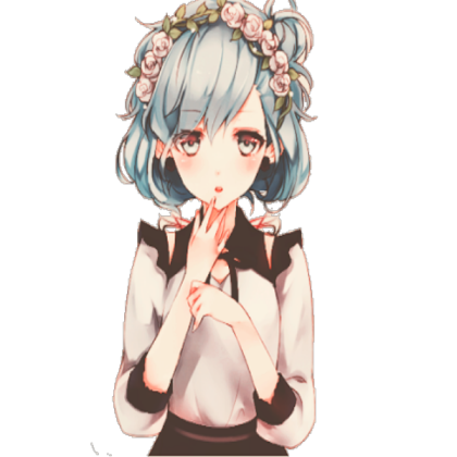 anime girl - blue hair Roblox decal