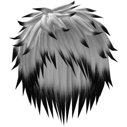 white and black emo hair