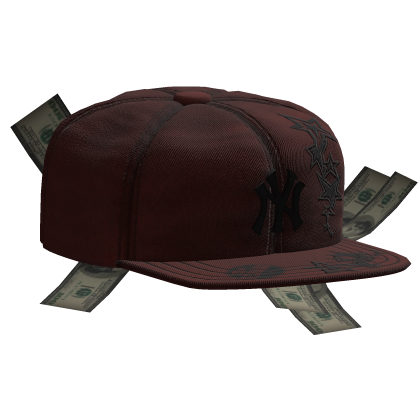 Sideswept Fitted Red Money Cap