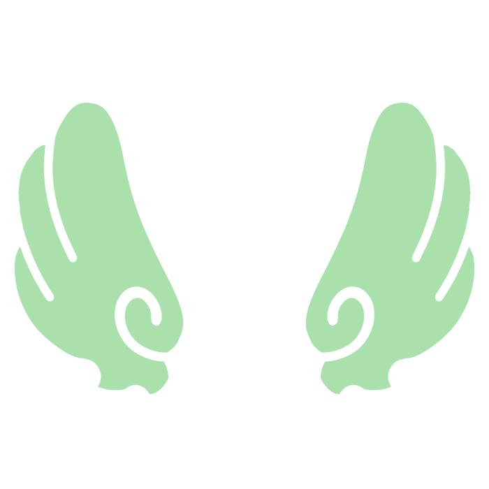 ♡ Cute Upward Sticker Angel Wings in Green