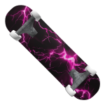 Pink Electric Lightning Skateboard