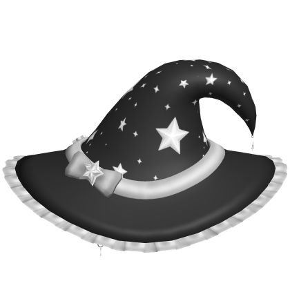 Starry Bow Witch Hat Black Roblox item