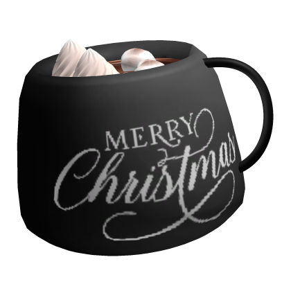 Christmas Festive Cute Hot Cocoa Cup Treat Black