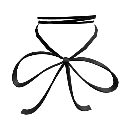 ♡ [3.0] Black Bow String Choker Roblox item