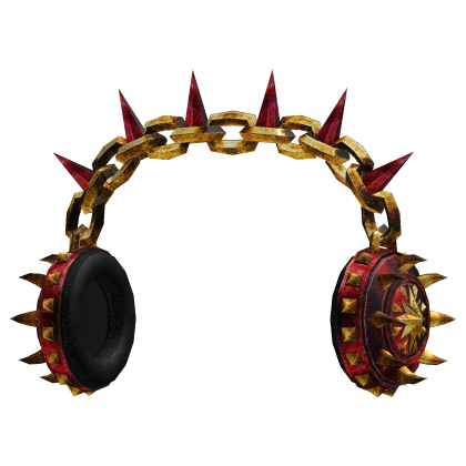 Red and Gold Spikey Headphones