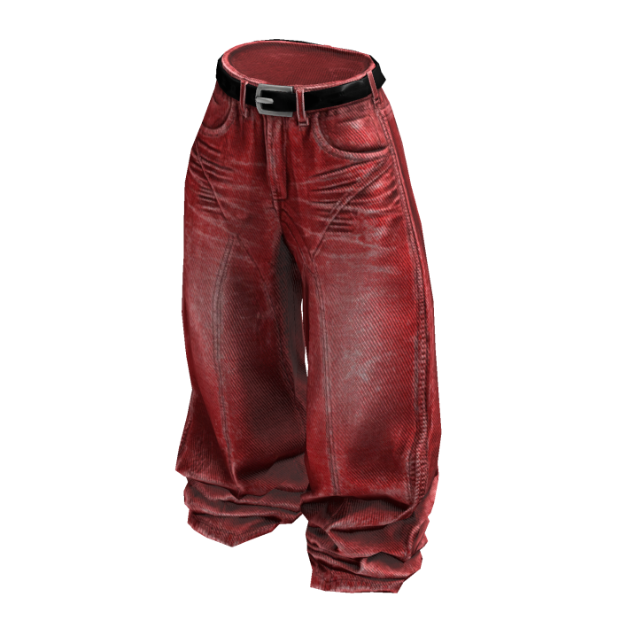 Red Classic Baggy Denim