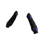 Purple Sakura Flowers Black Arm Warmers