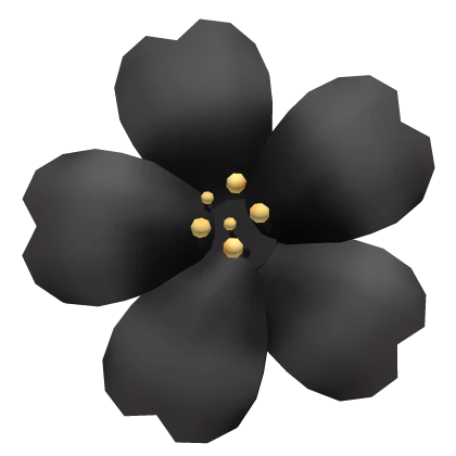 Black Sakura Flower Hair Clip ♥ | Roblox Item - Rolimon's