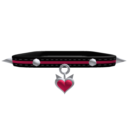 Black & Pink Emo Kitty Heart Choker