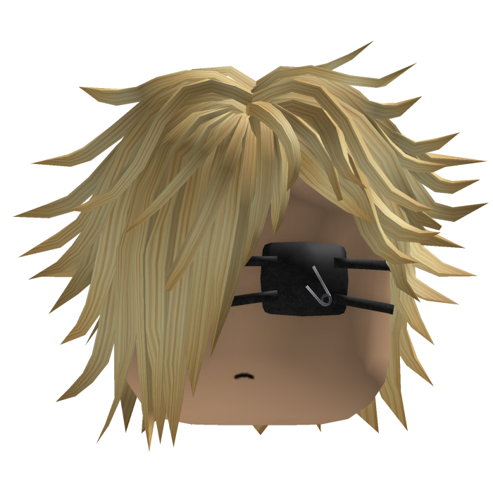 Messy Emo Hair w/ Eyepatch (Blonde)