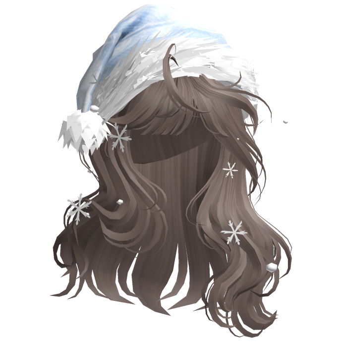 Christmas Hair w/Santa Hat (Light Brown)