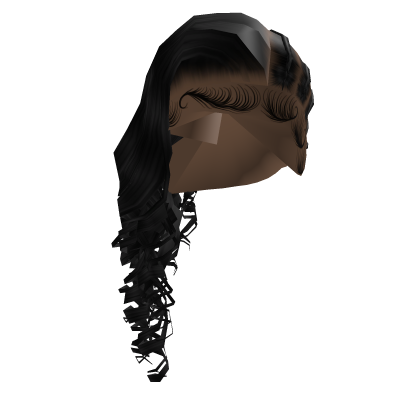 Baby Kaely Half Braid Half Curls Hair in Black Roblox item