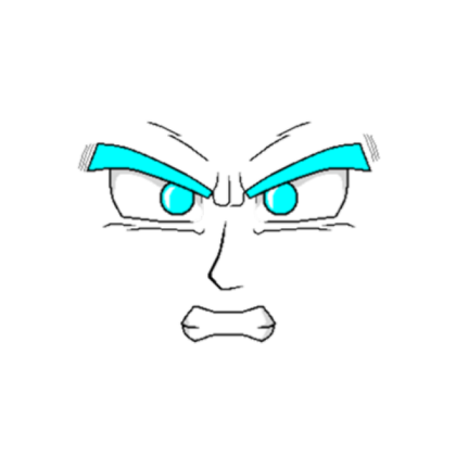 Goku Face SSJB for Dragon Ball Rage Roblox decal