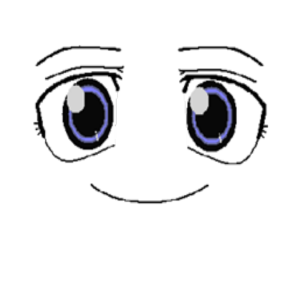 Anime Face - Transparent Roblox decal