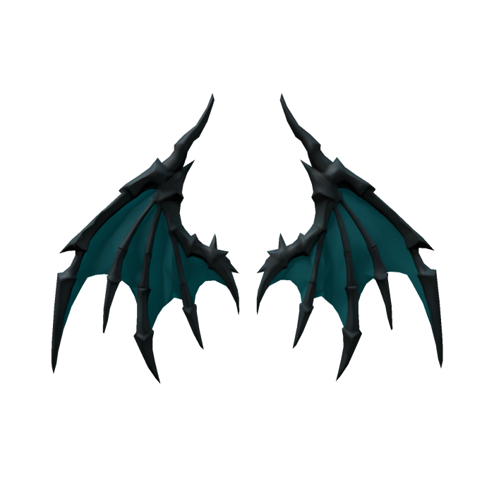 Teal Aqua Demon Wyvern Wings