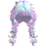 Pastel Goth Braids with Flowers