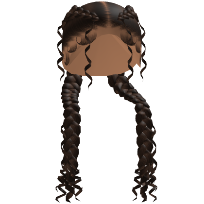 Double Curly Braids in Brown
