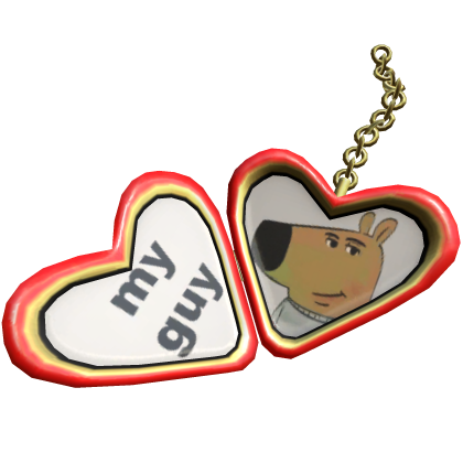 Heart Locket Chill Guy Valentine Chain Meme Roblox item