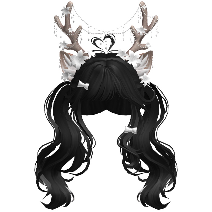Ethereal Christmas Fairy Fawn Pigtails w/ Antlers