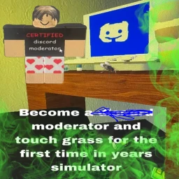 become a moderator and touch grass simulator icon