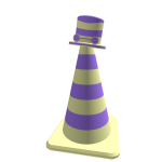 Yellow and Purple Cone Hat